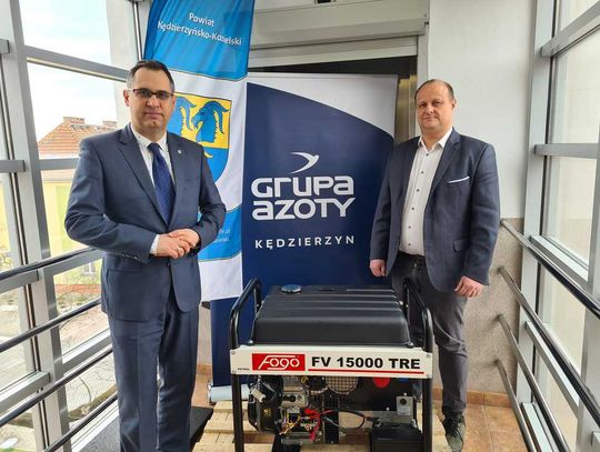 Agregat prądotwórczy dla partnerskiego powiatu wyżnickiego w Ukrainie. W zakupie pomogła Grupa Azoty ZAK