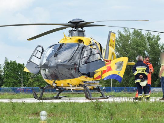 Akcja ratunkowa w Koźlu. Lądował śmigłowiec medyczny