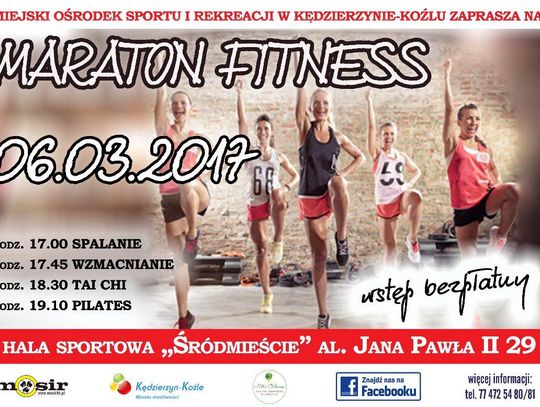 Aktywnie rozpocznij tydzień i sprawdź formę przed wiosną. Maraton fitness w hali Śródmieście