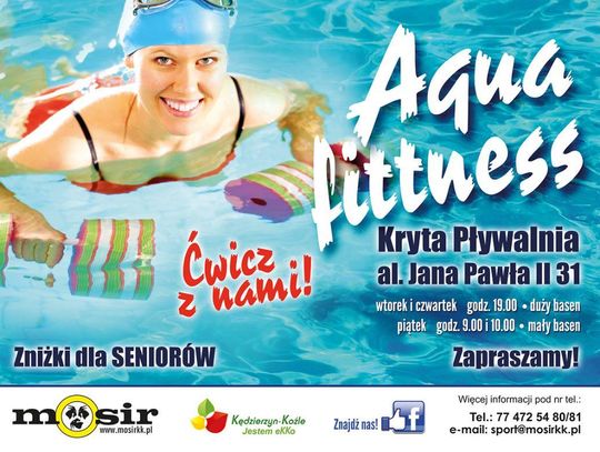 Aqua fitness na krytej pływalni w Kędzierzynie-Koźlu. MOSiR zaprasza do udziału w zajęciach