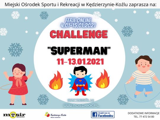 Challenge "Superman". Nagraj ćwiczenie i weź udział w zabawie Miejskiego Ośrodka Sportu i Rekreacji