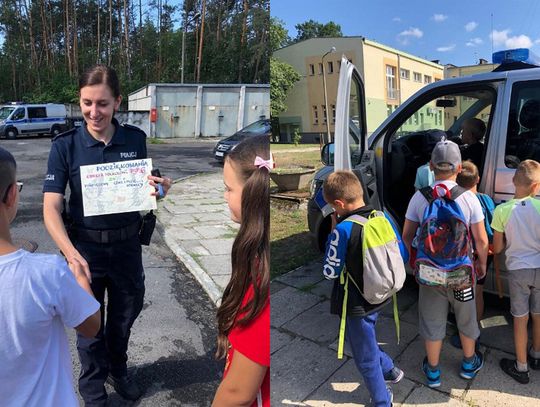 Dzieci z półkolonii w odwiedzinach u kędzierzyńskich policjantów. Cenna lekcja bezpieczeństwa