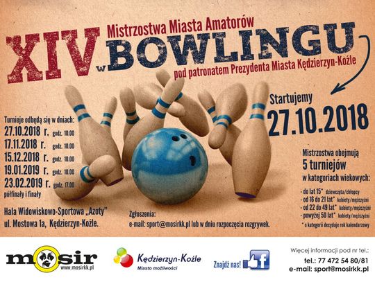 Kolejna edycja amatorskich mistrzostw miasta w bowlingu. Pierwszy turniej już w sobotę