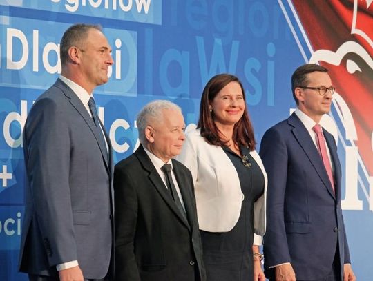 Konwencja samorządowa PiS. Jarosław Kaczyński i premier Morawiecki wsparli kandydatów