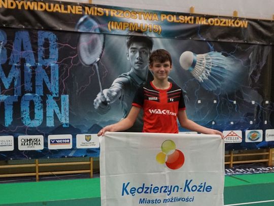 Kristoph Paczuła z MMKS-u Kędzierzyn-Koźle zagrał w Mistrzostwach Polski Młodzików w badmintonie