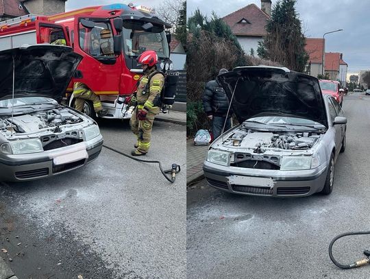 Kurier pomógł ugasić płonący samochód. Strażacy interweniowali na Pogorzelcu