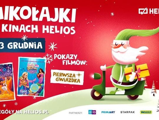 Mikołajki w kinie Helios. Specjalny repertuar i atrakcje dla najmłodszych