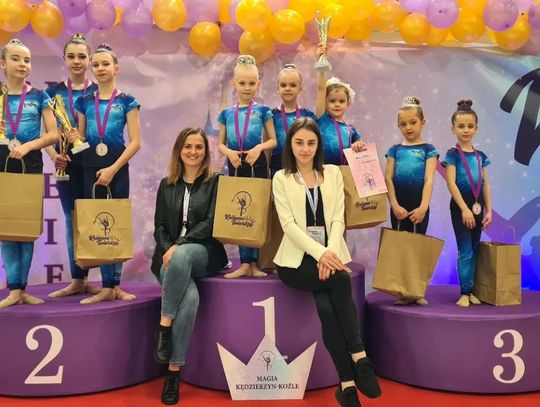 Młode gimnastyczki artystyczne z klubu "Magia" zdobyły kilkanaście medali na ogólnopolskich zawodach
