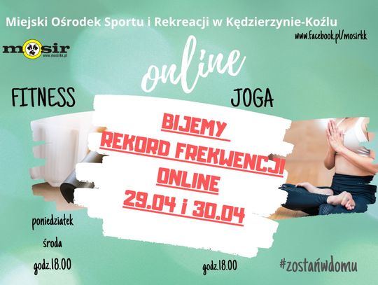 MOSiR nie zwalnia tempa. Kolejne zajęcia fitness i joga online dla mieszkańców