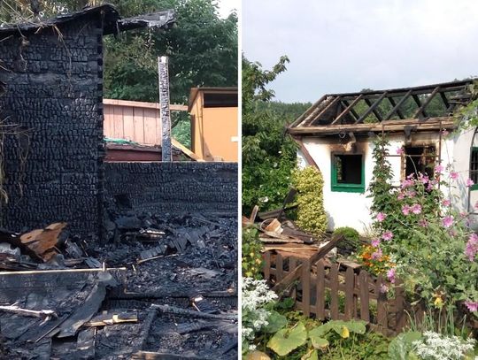 Na Kuźniczce grasował podpalacz. Puścił z dymem dwie altany działkowe. ZDJĘCIA