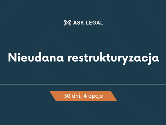Nieudana restrukturyzacja firmy: 30 dni, 4 opcje