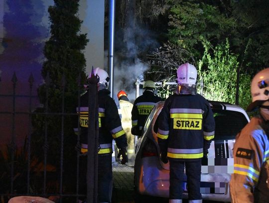 Nocny pożar na Żabieńcu. W akcji cztery zastępy straży pożarnej