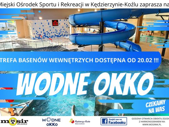 Od soboty otwarcie basenów wewnętrznych w Wodnym oKKu