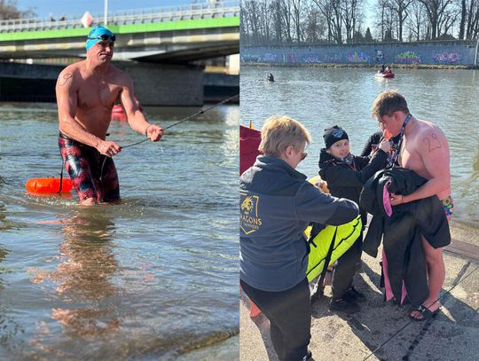 Odra sprawdziła charakter. Najtwardsi wskoczyli do lodowatej wody