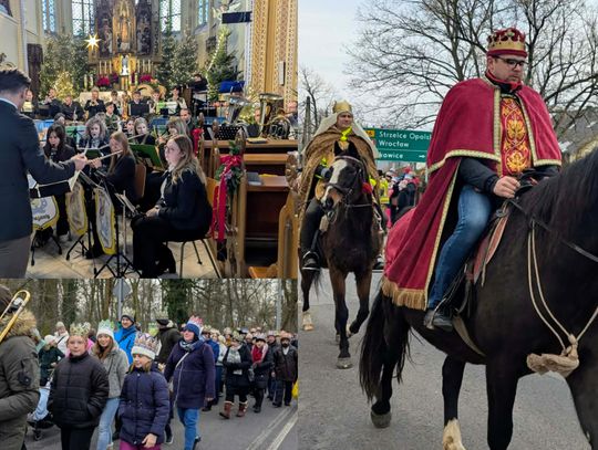 Orszak Trzech Króli przemaszerował ulicami Sławięcic. Kolorowe korony, żywa szopka i koncert w świątecznym klimacie