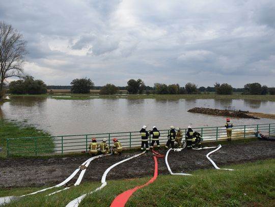 Potok Cisek zalewa dwie miejscowości. Strażacy przepompowują wodę do Odry. ZDJĘCIA