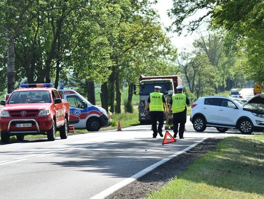 Poważny wypadek na drodze krajowej. Poszkodowane 3 osoby, w tym małe dziecko