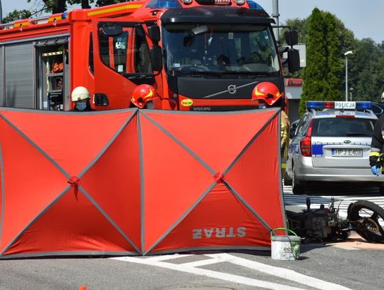 Poważny wypadek w Koźlu. Motocyklista w ciężkim stanie zabrany do szpitala. ZDJĘCIA