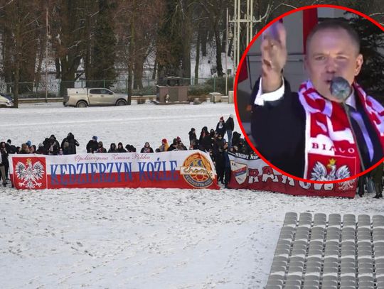 Prezydent Karol Nawrocki zauważył kibiców "Chemika" Kędzierzyn-Koźle podczas Pielgrzymki Kibiców na Jasnej Górze