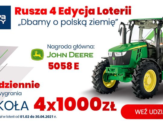 Ruszyła IV edycja loterii Grupy Azoty "Dbamy o polską ziemię". Do wygrania ciągnik i nagrody pieniężne