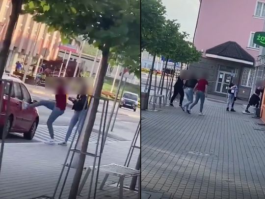 Skopany samochód i uszkodzone drzwi do sklepu. Dzika awantura w centrum Kędzierzyna-Koźla