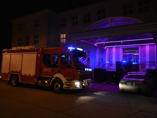 Strażacy interweniowali w hotelu. W jednym z pokojów zadziałała czujka pożarowa