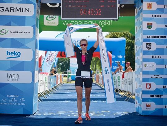 Sukces w pocie czoła. Natalia Rypel z Kędzierzyna-Koźla pierwsza na mecie Garmin Iron Triathlon w Skierniewicach i Elblągu