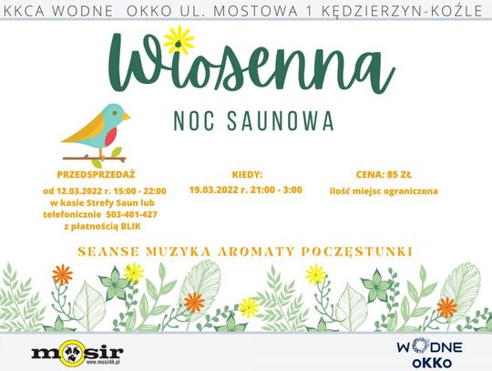 Sześciogodzinny maraton w Wodnym oKKu. W sobotę wiosenna noc saunowa