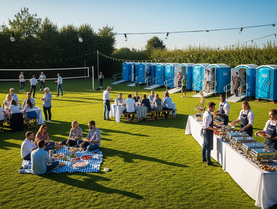 Toalety przenośne na pikniku firmowym - jak zadbać o wygodę pracowników?