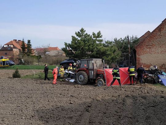 Tragiczny wypadek podczas pracy. Nie udało się uratować przygniecionego rolnika