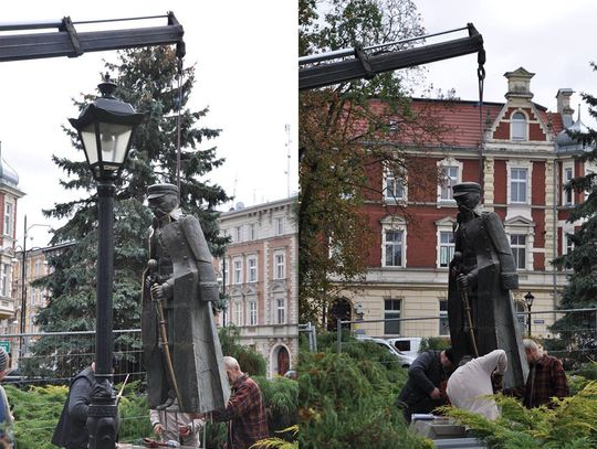 Trwa montaż pomnika marszałka Piłsudskiego. Wkrótce odsłonięcie