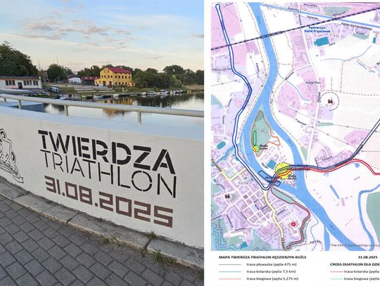 W niedzielę Triathlon Twierdza i zamknięcie ulic i ograniczenia ruchu w rejonie Odry w Koźlu