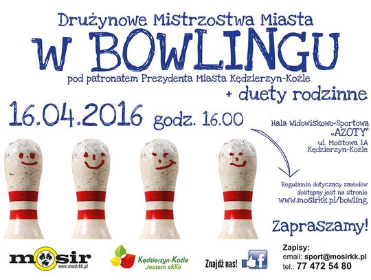 W sobotę drużynowe Mistrzostwa Miasta w bowlingu