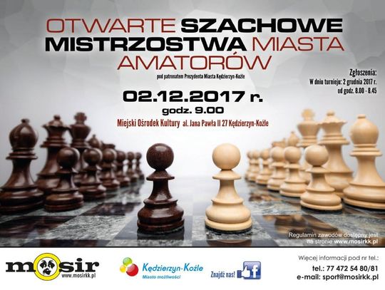 W sobotę otwarte szachowe mistrzostwa miasta amatorów