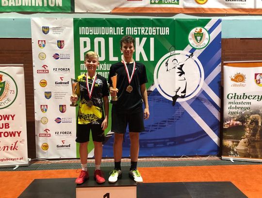 Wojciech Budny i Tymoteusz Cybulski medalistami Mistrzostw Polski Młodzików Młodszych w badmintonie