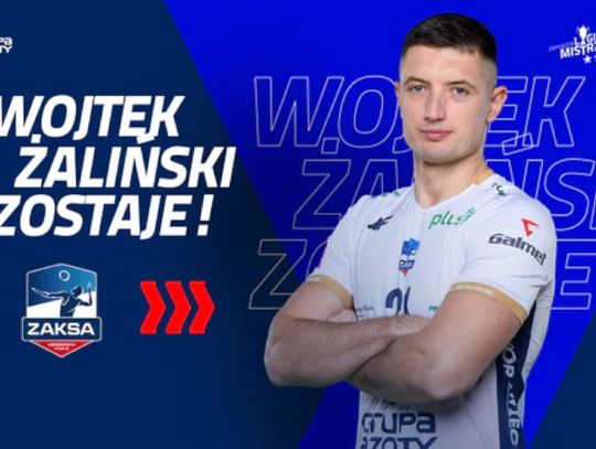 Wojciech Żaliński na dłużej w ZAKSIE. Klub przedłużył kontrakt z przyjmującym