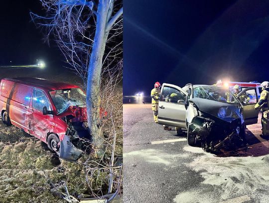 Wypadek na DK 38. Zderzenie pojazdów na zjeździe w kierunku Gościęcina. Jedna osoba trafiła do szpitala