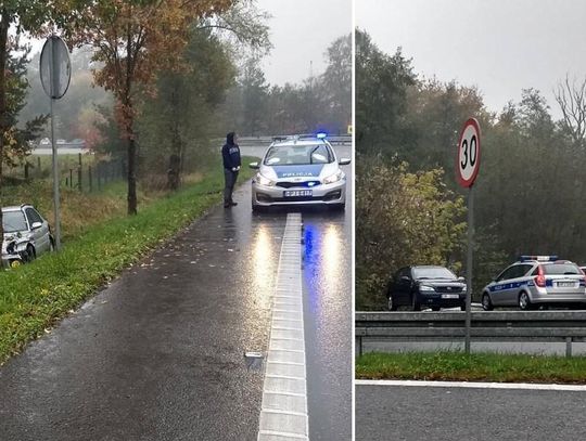 Zakręt na obwodnicy znów zebrał żniwo. W ciągu kilku minut dwa auta wypadły z drogi