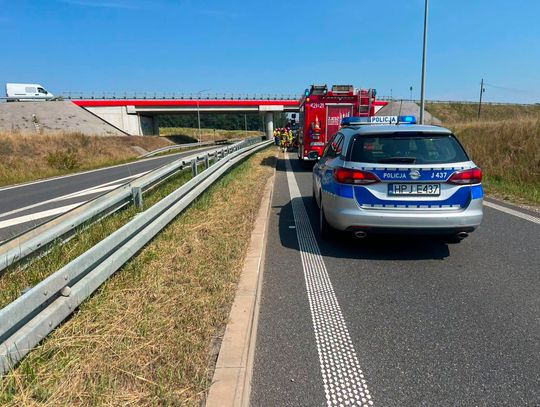 Zderzenie motocyklisty z ciężarówką na obwodnicy. Są utrudnienia w ruchu