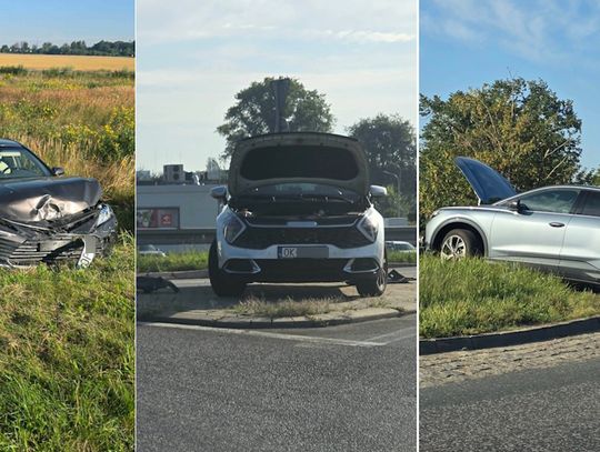 Zderzył się z trzema samochodami i kontynuował jazdę. Seria kolizji na Drodze Krajowej nr 40