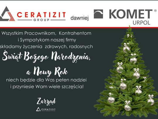 Życzenia bożonarodzeniowe i noworoczne Ceratizit Group dla Czytelników KK24.pl