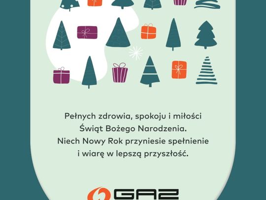 Życzenia bożonarodzeniowe i noworoczne firmy Gaz - System dla Czytelników KK24.pl