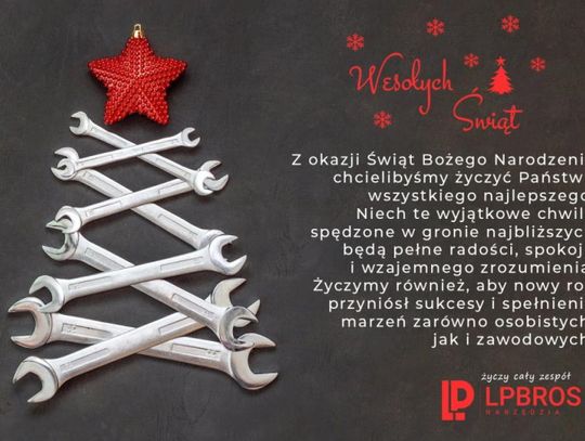 Życzenia bożonarodzeniowe i noworoczne firmy LP Bros dla Czytelników KK24.pl