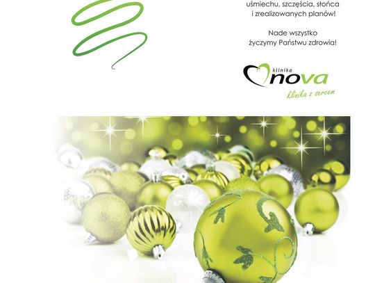 Życzenia bożonarodzeniowe i noworoczne Kliniki Nova