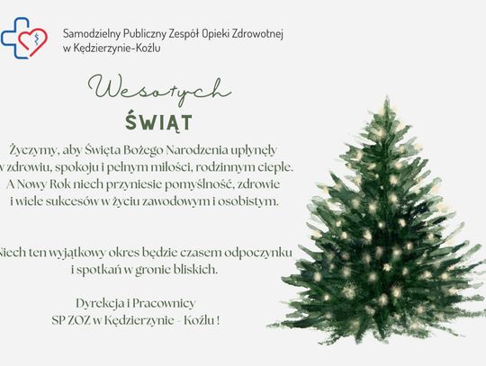 Życzenia bożonarodzeniowe i noworoczne SP ZOZ w Kędzierzynie-Koźlu dla Czytelników KK24.pl