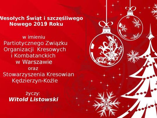 Życzenia bożonarodzeniowe i noworoczne Stowarzyszenia Kresowian dla Czytelników KK24.pl