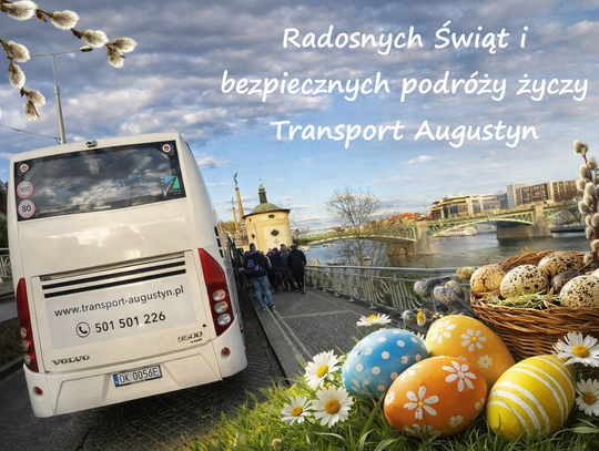 Życzenia wielkanocne firmy Transport Augustyn dla Czytelników KK24.pl