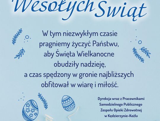 Życzenia wielkanocne SP ZOZ dla Czytelników KK24.pl