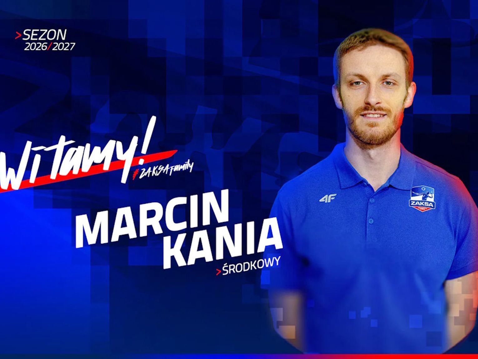 Drugi transfer przychodzący do ZAKSY. Do drużyny dołączył środkowy Marcin Kania