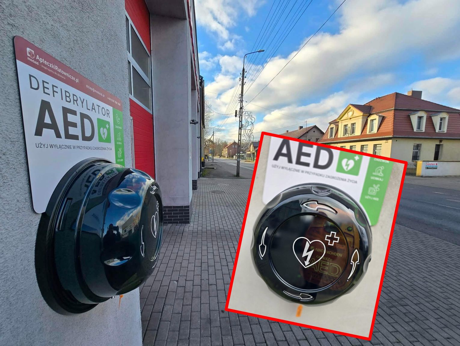 Dwa zewnętrzne defibrylatory w Sławięcicach i jeden dla strażaków OSP. Te urządzenia ratują życie